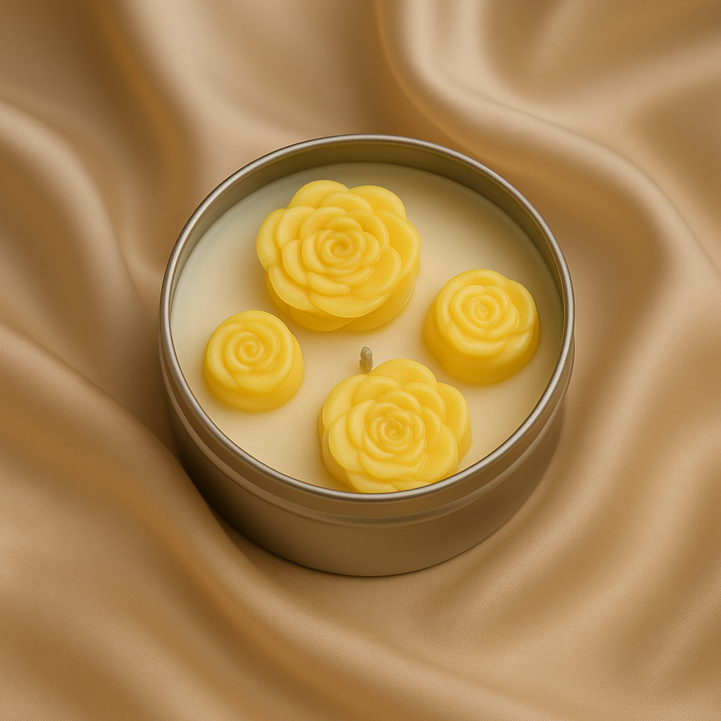 🌼Vanilla Blossom Candle with Wax melts-Sweet & Cozy Aroma